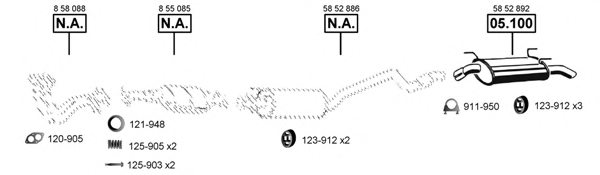 ASMET OP050990 Exhaust System